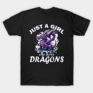 Just a Girl who loves Dragons T-Shirt